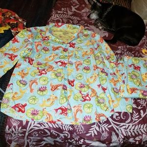 Nick & Nora Koi Pond Pajama Set (Top + Bottoms!)